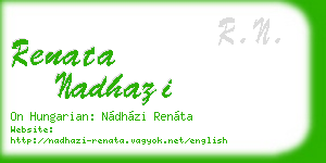 renata nadhazi business card